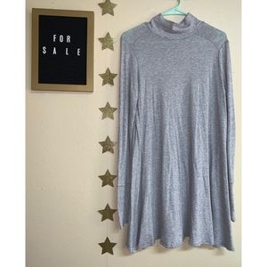 Free People Long-Sleeve Gray Dress